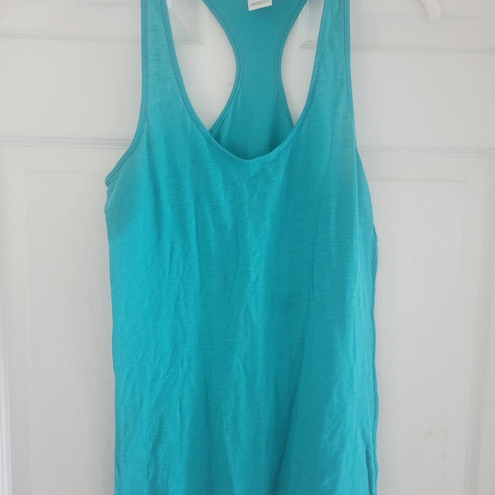 PINK Victoria's Secret Blue Racerback Tank Top
